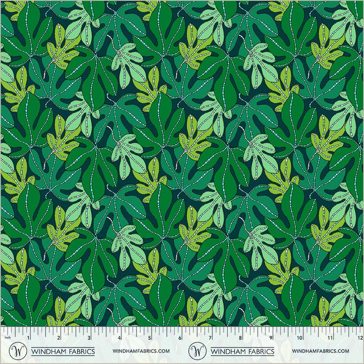 Sunshine Monstera Forest High Density Cotton 44"/45" Fabric Per Yard