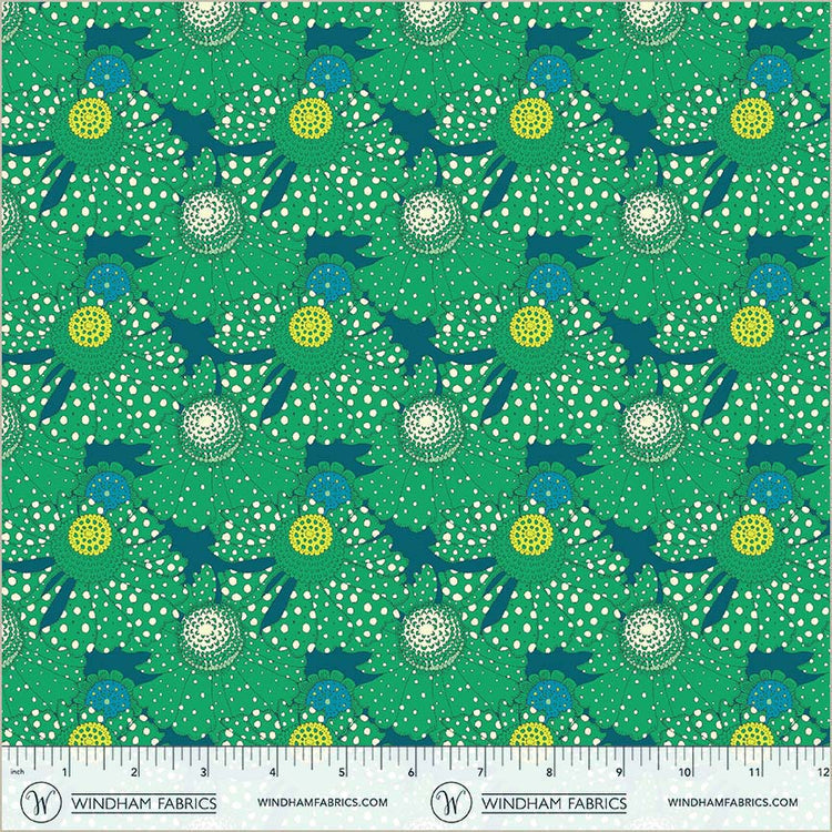 Sunshine Polka flower Chlorophyll High Density Cotton 44"/45" Fabric Per Yard