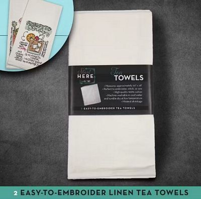 Tea Towel White 20inx28in 2/pk