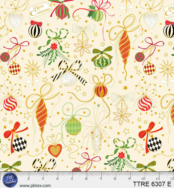 Turnowsky Treasures Antique Ornaments Ecru 44"/45" Cotton Fabric Per Yard