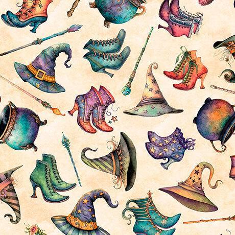 Tan Witch Accessories Witchypoo Cotton 44"/45" Fabric Per Yard