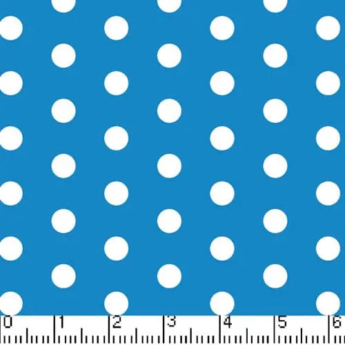 Turquoise Little Dot 45" wide Fabric per yard