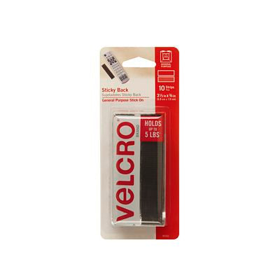 VELCRO (R) Sticky Back 18in X 3/4in tape- Black