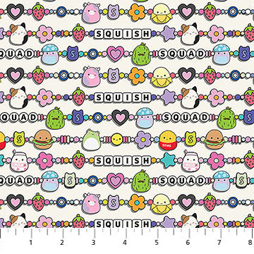 White Joyful 44"/45" Cotton Fabric Per Yard