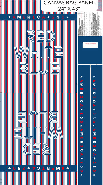 Red, White and Blue Multi Tote Panel