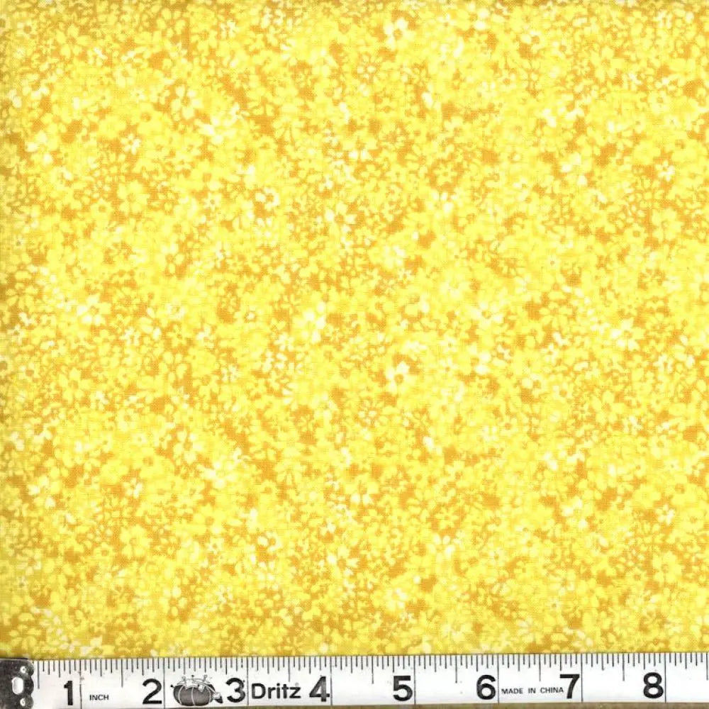 Yellow Confetti Floral 45" wide Fabric (4/8 yard pack)