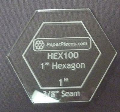 Hexagon 1in Acrylic Fab Tmplt