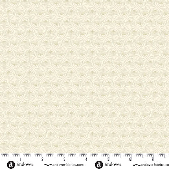 Zig Zag Cream Nightfall 44"/45" Cotton Fabric Per Yard