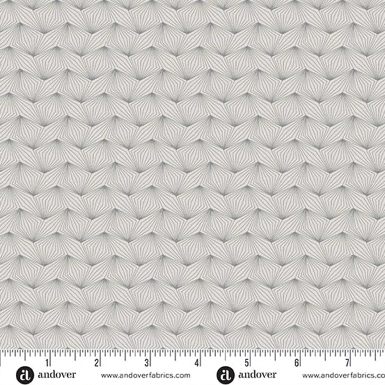 Zig Zag Gray Nightfall 44"/45" Cotton Fabric Per Yard