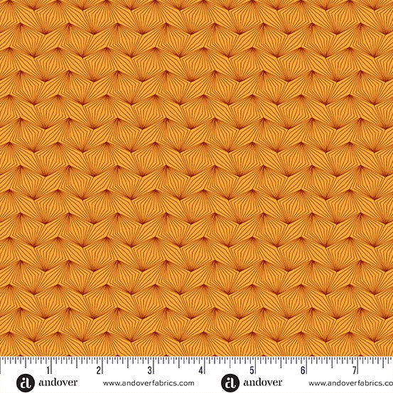 Zig Zag Orange Nightfall 44"/45" Cotton Fabric Per Yard
