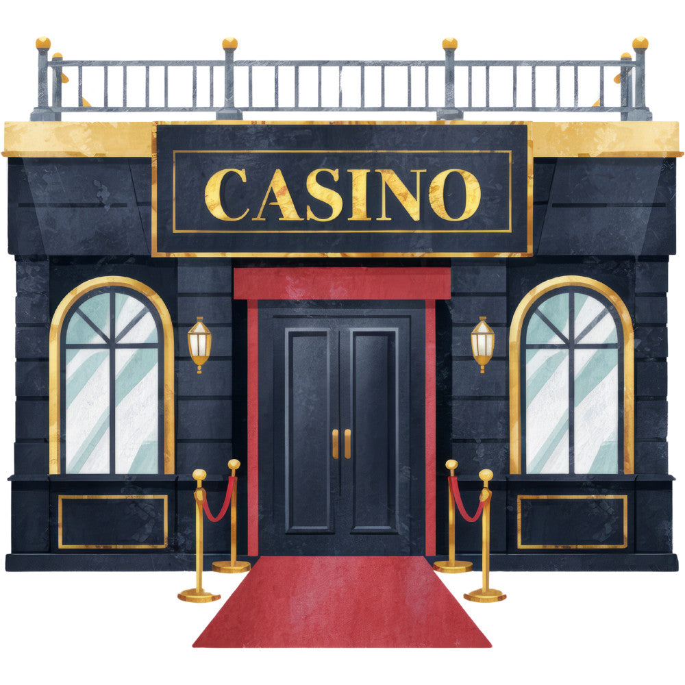 Watercolor Casino Fabric Panel 22