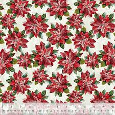 WD Cream Poinsettias Holiday Greetings-Jean Plout