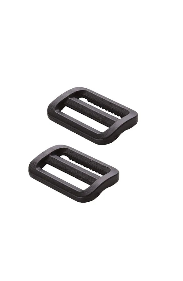 ByAnnie Slider Widemouth Flat 1in Black Plastic Set of Two