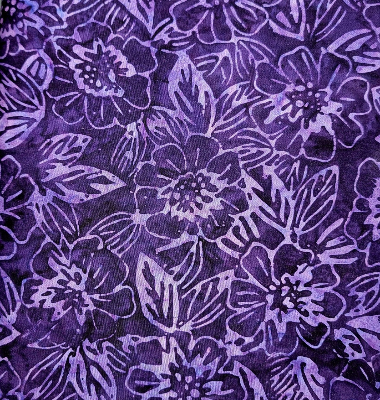 Timeless Treasures Tonga B4091 Plum Floral 45" wide fabric per yard