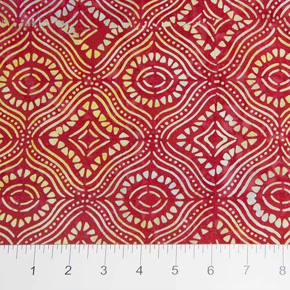 Banyan 80055-24 Sophie Red/Cream Geo 45" wide fabric per yard