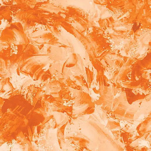 Orange Paint Splash Cotton Wideback Fabric per yard