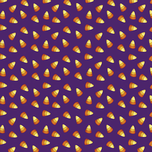 Sweet Candy Corn Purple Cotton 44"/45" Fabric Per Yard