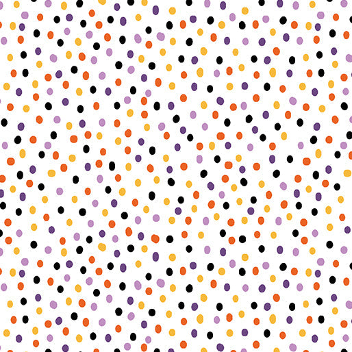 Dot-Mania White Cotton 44"/45" Fabric Per Yard