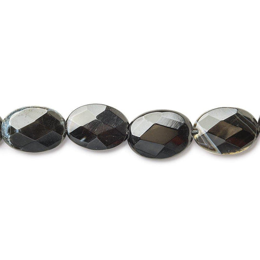 18mm Cobra Agate Faceted Oval Beads 15