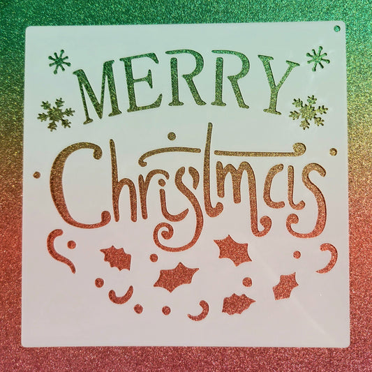 Merry Christmas Stencil