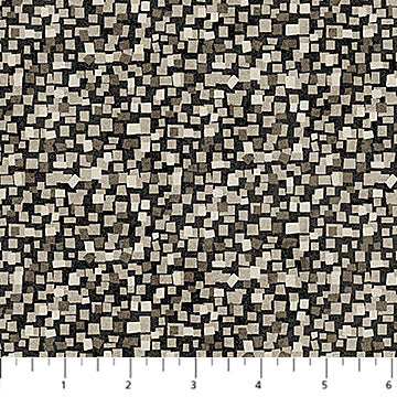 Modern Vibe Mini Squares Black Multi 44"/45" Cotton Fabric Per Yard