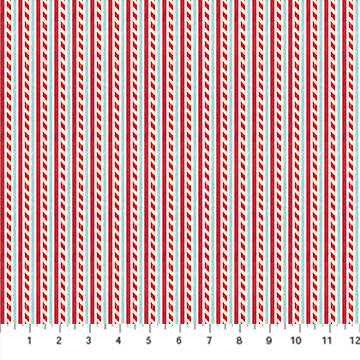 NC Candycane Stripe White Multi - Holly Jolly