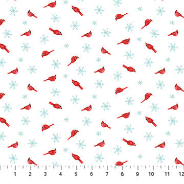 NC Cardinal Toss White Multi - Holly Jolly