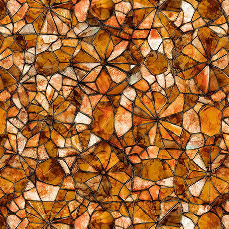 Copper Mosaic Blender Lumenique 44"/45" Cotton Fabric Per Yard
