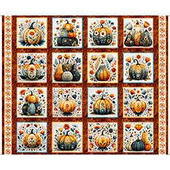 QT Pumpkin Panel Burnt Umber - Harvest Hollow