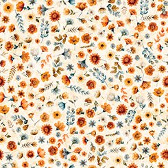 QT Ditzy Floral Cream - Harvest Hollow