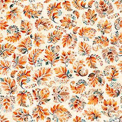 QT Fall Leaves Cream - Harvest Hollow