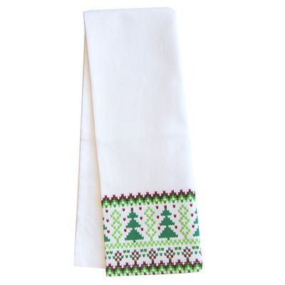 TTWL, Solid White w/ Green Christmas Bottom 6/pkg