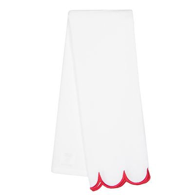 TTWL, White with Bright Red Emb Scallop Ed *12/25