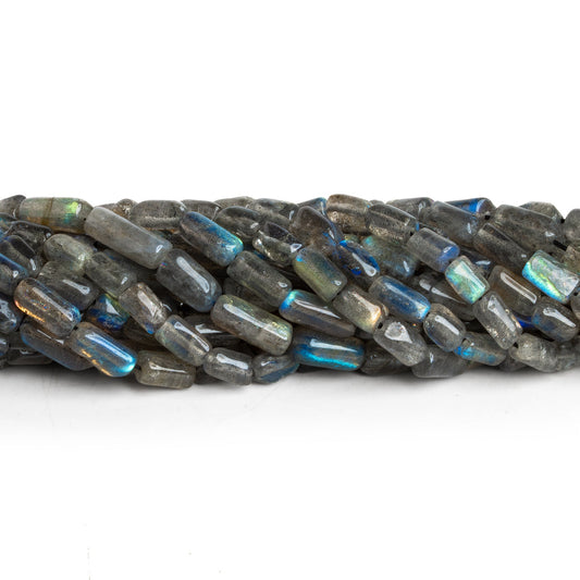 6x4-7x4mm Labradorite Plain Tube Beads 13 inch 40 pieces