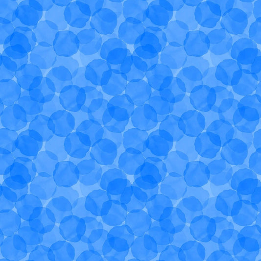 Blue Curacao Juicy Tonal Trio Cotton 44"/45" Fabric Per Yard