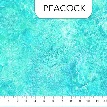 Blue Peacock Quartz Stonehenge Gradations Cotton 44"/45" Fabric Per Yard