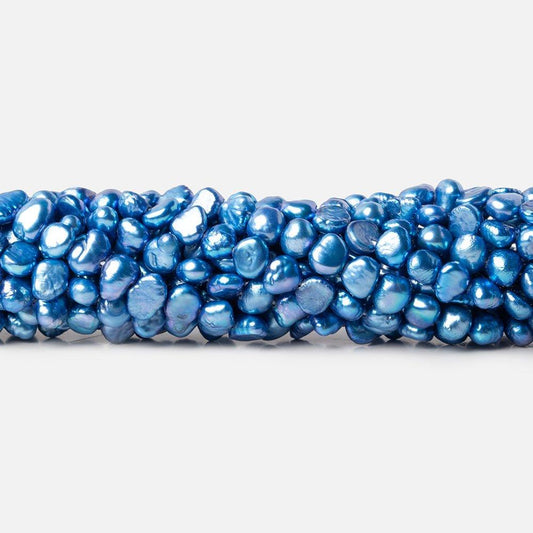 4-5mm Royal Blue Baroque Freshwater Pearls, 14 inch 85pcs