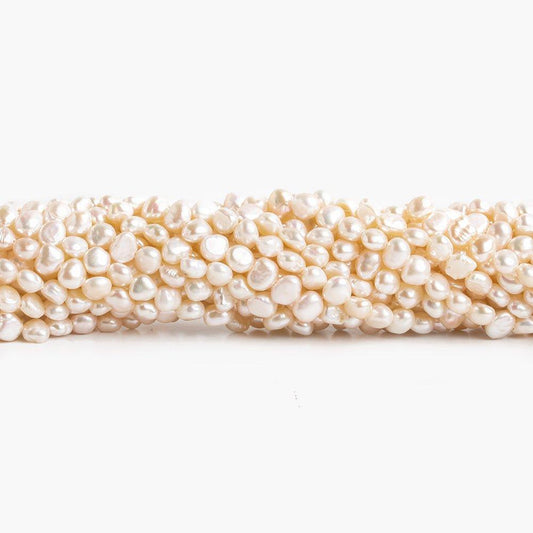 4x4.5mm Off White Baroque Freshwater Pearls 16 inch 94 pieces