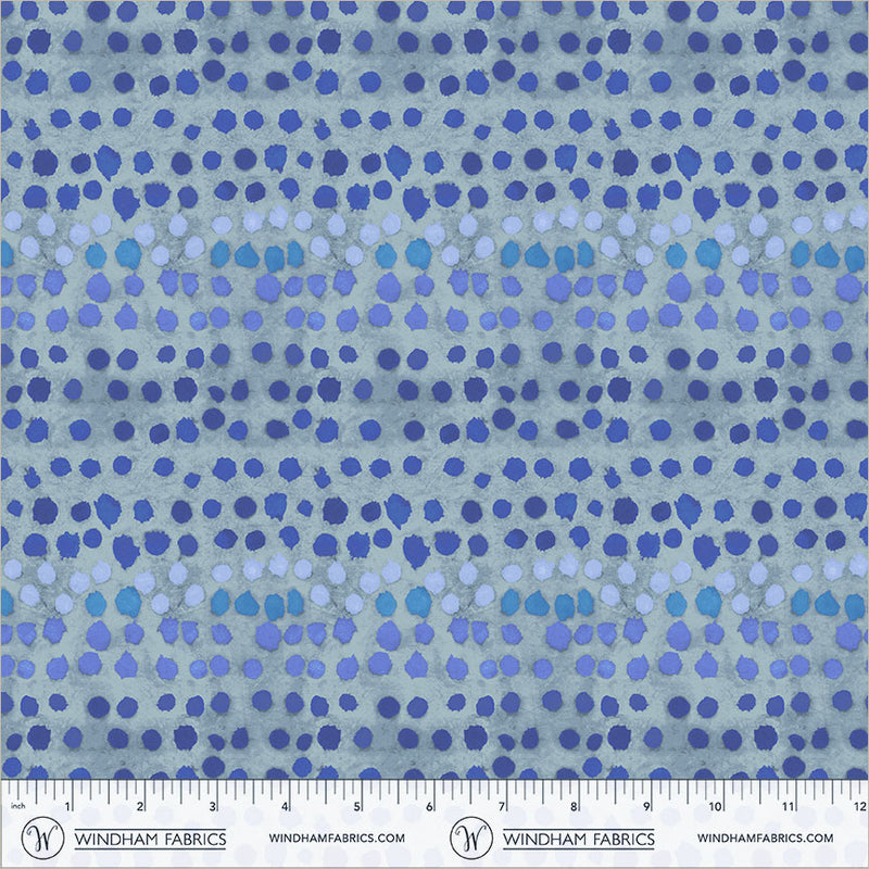 The Flannel One Paint Pots Ocean Flannel Cotton 42"/43" Fabric Per Yard
