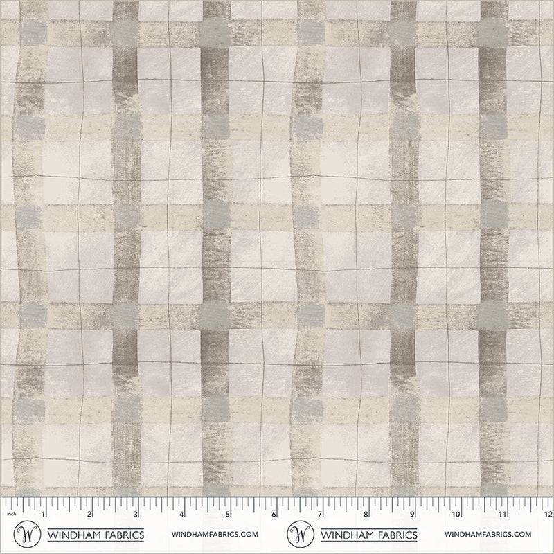 The Flannel One Oatmeal Plaid Oatmeal Flannel Cotton 42"/43" Fabric Per Yard