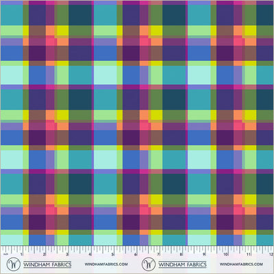 Winding Road Summer Plaid Multi Cotton 44"/45" Fabric Per Yard