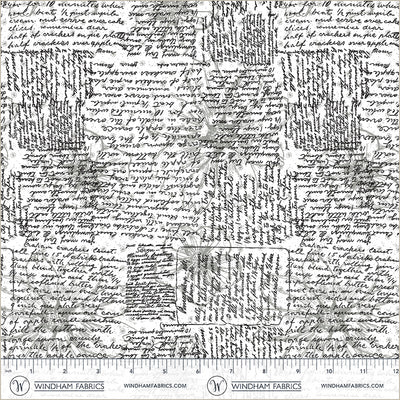 Winding Road Directions White Black Cotton 44"/45" Fabric Per Yard