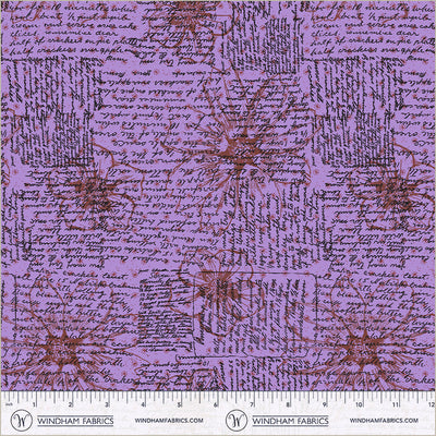Winding Road Directions Lilac Cotton 44"/45" Fabric Per Yard
