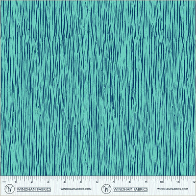 Winding Road Grasses Teal Cotton 44"/45" Fabric Per Yard