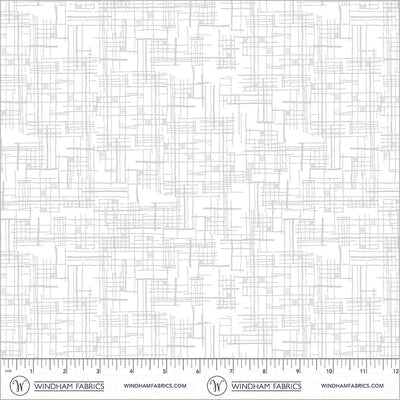 Winding Road Map White Grey Cotton 44"/45" Fabric Per Yard