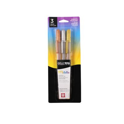 Gelly Roll Metallic 3pk Gold Silver Copper