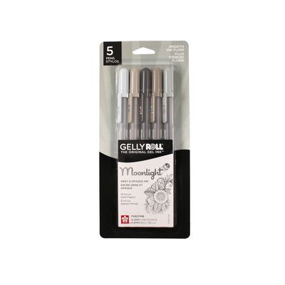 Gelly Roll Moonlight 06 Fine 5pk Grays