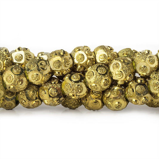 5mm Brass Diamond Cut Wave Circle Rounds 8 inch 37 beads