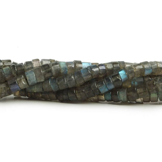 5mm Labradorite Faceted Heishi Beads 14 inch 126 pieces