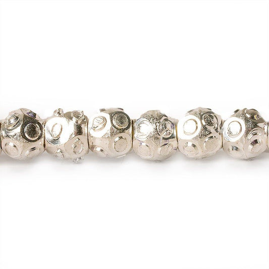5mm Sterling Silver Plated Brass Circle Round Beads, 8 inch